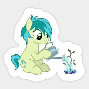 Sandbar watering his sapling Sticker